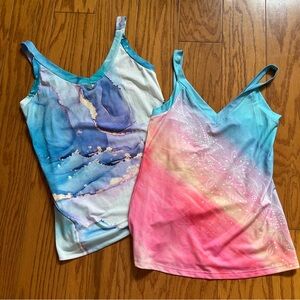 Colorful Multi Tie-Dye Tank Tops lot of 2 women’s small s